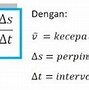 Rumus Mencari Kecepatan Rata Rata